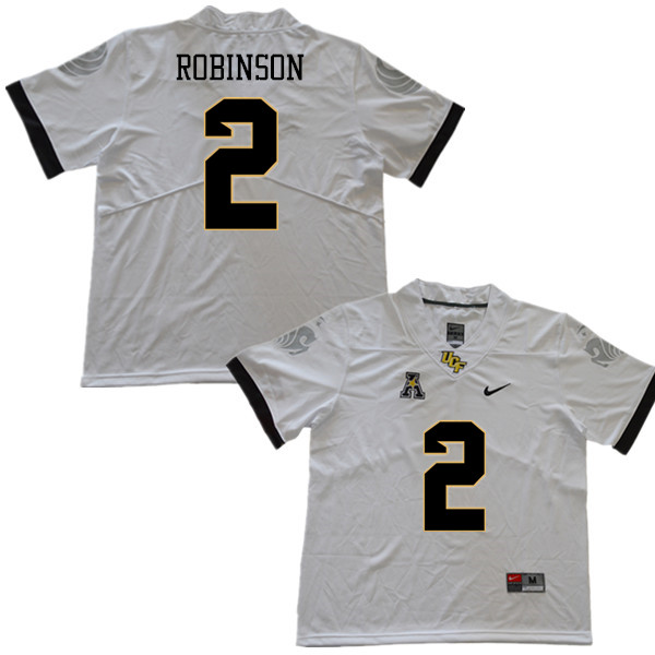 Men #2 Kaedin Robinson UCF Knights College Football Jerseys Sale-White